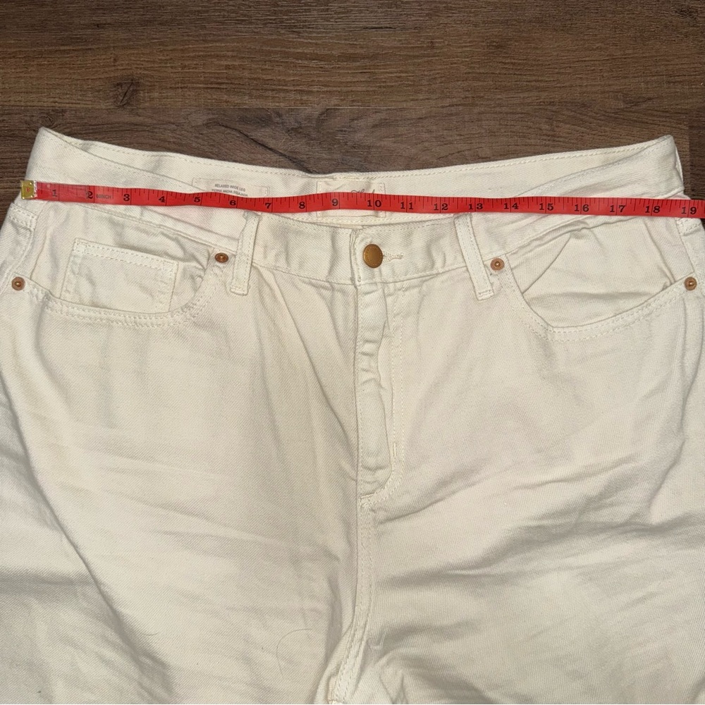 Target Universal Thread Off White Relaxed Wide Leg Jeans - Picture 8 of 8